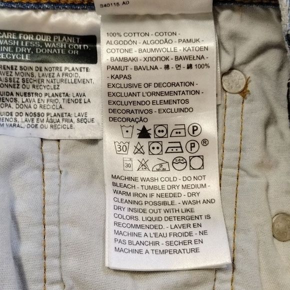 Levi's 501s Distressed Skinny Jeans Button Fly Sz 27x28 - Picture 9 of 12